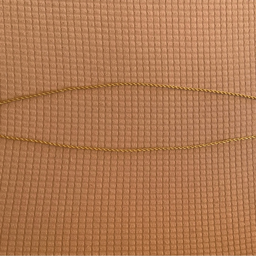 Gold Color Twisted Rope Chain Necklace